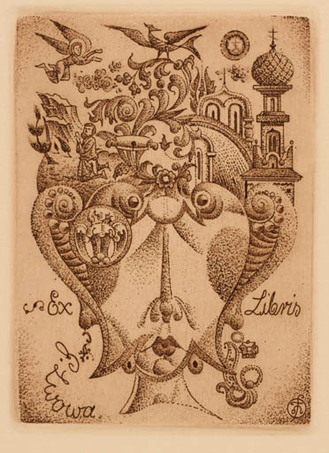 Exlibris by Galina Lwowa from Belorussia for Galina Lwowa - 
