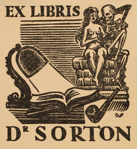 Exlibris by Valentin Le Campion from France for Dr. Sorton - Death Woman 