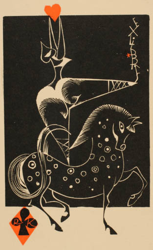 Exlibris by Anna Grmelova from Czech Republic for ? R. K. - Horse Theater/Cirkus 