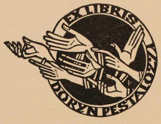 Exlibris by Ottmar Premstaller from Austria for Doryn Pestalozza - Hand(s) 