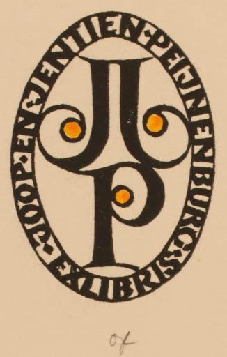 Exlibris by Ottmar Premstaller from Austria for Joop & Jentien Peijnenburg - Monogram 