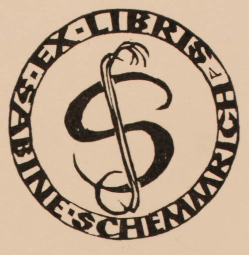 Exlibris by Ottmar Premstaller from Austria for Sabine Schemmrich - Text/Writing 