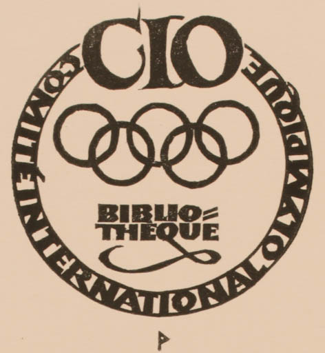 Exlibris by Ottmar Premstaller from Austria for Comite International Olympique - 