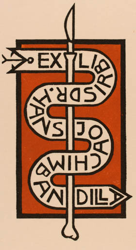 Exlibris by Axel Vater from Germany for Hans-Joachim Bandilla - Medicine 