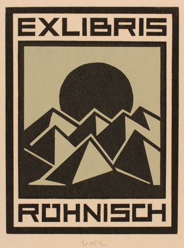 Exlibris by Axel Vater from Germany for Diethelm Röhnisch - Abstract 