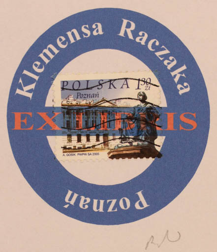 Exlibris by Rajmund Aszkowski from Poland for Klemensa Raczaka - 