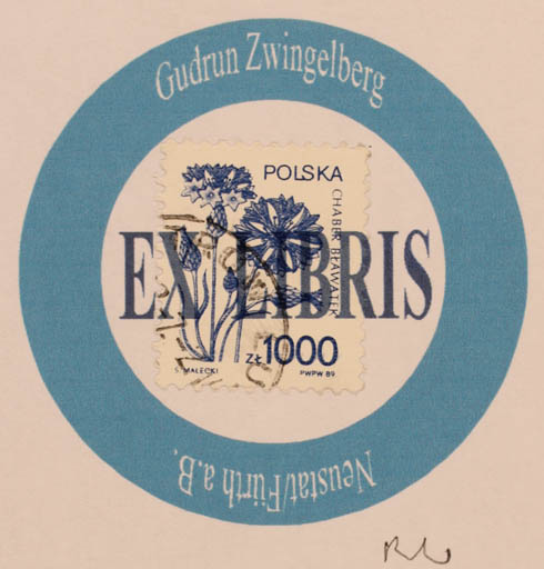 Exlibris by Rajmund Aszkowski from Poland for Gudrun Zwingelberg - 