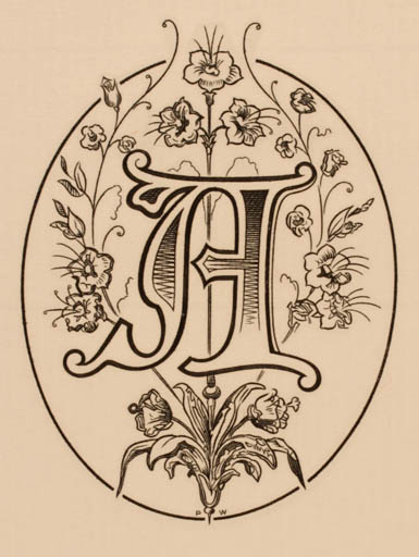 Exlibris by Werner Pfeiler from Austria for ? ? - Flower Monogram 