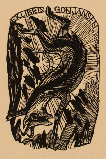 Exlibris by Jaroslav Lukavsky from Czech Republic for Gon Jansen - Fauna 