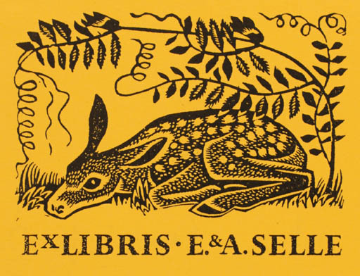 Exlibris by Oleg Otroschko from Russia for Erika & Andreas Selle - Fauna 