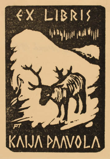 Exlibris by Pekka Törmä from Finland for Kaija Paavola - Fauna 