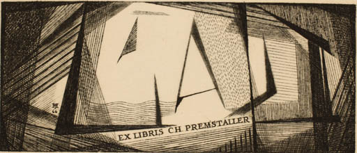 Exlibris by Jan Halla from Czech Republic for Christine Premstaller - Abstract 