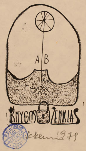 Exlibris by Klemensas Kupriunas from Lithuania for Knygos Zenklas - Abstract 