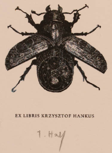 Exlibris by Tomasz Hankus from Poland for Krzysztof Hankus - Insect 