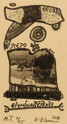 Exlibris by Klemensas Kupriunas from Lithuania for ? ? - Abstract 