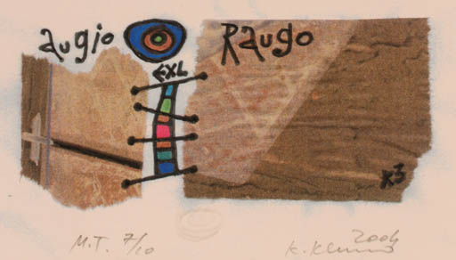 Exlibris by Klemensas Kupriunas from Lithuania for Augio Raugo - Abstract 