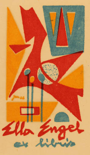 Exlibris by Vladimir Jandejsek from Czechoslovakia for Ella Engel - Abstract 