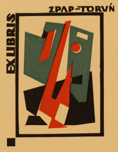 Exlibris by Ryszard Krzywka from Poland for ? Zpap-Torvn - Abstract 