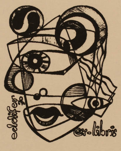 Exlibris by Eduardo Dias Ferreira from Portugal for Eduardo Dias Ferreira - Abstract 