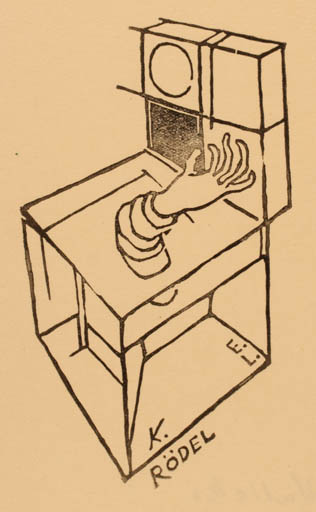 Exlibris by Janusz Halicki from Poland for Klaus Rödel - Surrealism 