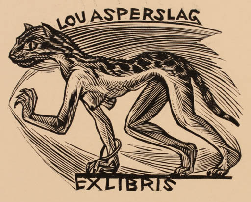 Exlibris by Jaroslav Lukavsky from Czech Republic for Louis M. J. Asperslag - Surrealism 