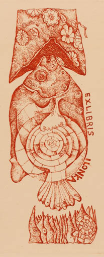 Exlibris by Ab. Steenvoorden from Netherland for ? ? - Surrealism 