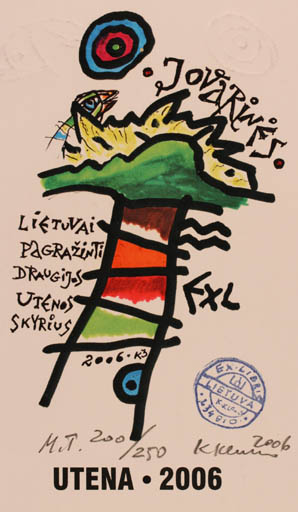 Exlibris by Klemensas Kupriunas from Lithuania for ? ? - Abstract 