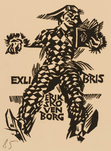 Exlibris by Ullrich Bewersdorff from Germany for Erik Skovenborg - Man Theater/Cirkus 