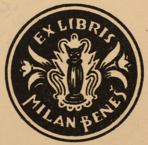 Exlibris by Ruda Kubicek from Czech Republic for Milan Benes - 