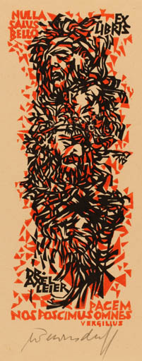 Exlibris by Ullrich Bewersdorff from Germany for Dr. Axel Leier - Portrait 