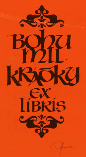 Exlibris by Hannu Paalasmaa from Finland for Bohumil Kratky - Text/Writing 