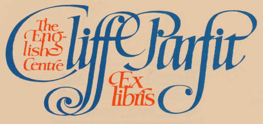 Exlibris by Hannu Paalasmaa from Finland for Cliff Parfit - Text/Writing 