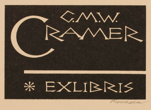 Exlibris by Roland Roveda from Austria for C. M. W. Cramer - Text/Writing 