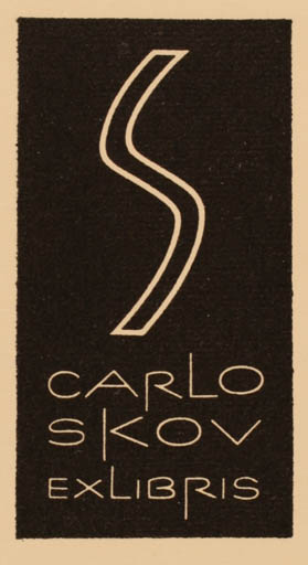 Exlibris by Roland Roveda from Austria for Carlo Skov - Text/Writing 