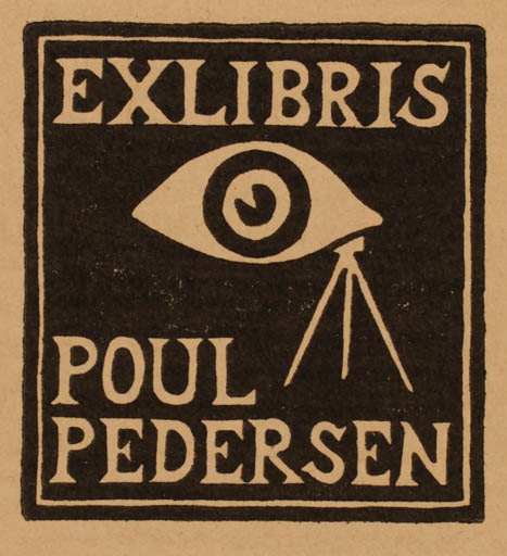 Exlibris by Thomas Pedersen from Denmark for Poul Pedersen - 