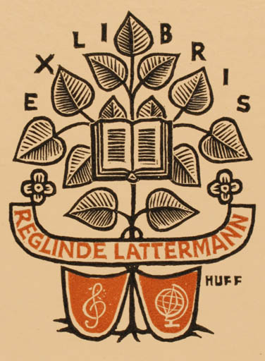 Exlibris by Hermann Huffert from Germany for Reglinde Lattermann - 