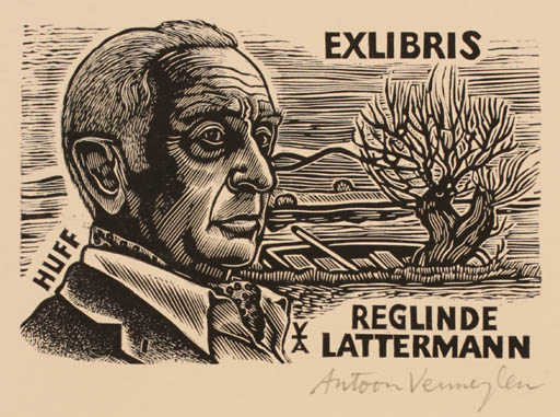 Exlibris by Antoon Vermeylen from Belgium for Reglinde Lattermann - 