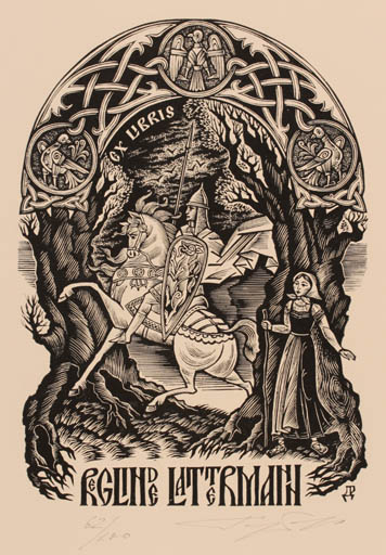 Exlibris by Denis Reutow from Russia for Reglinde Lattermann - 