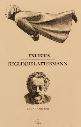 Exlibris by Gerhard Stauf from Germany for Reglinde Lattermann - Portrait 