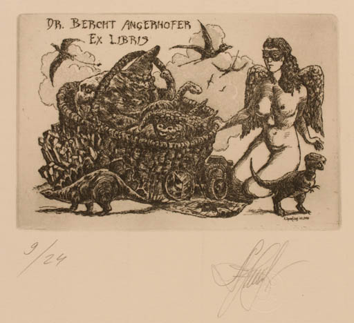 Exlibris by Klaus Sperling from Germany for Bercht Angerhofer - 