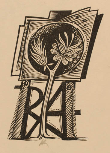 Exlibris by Siegmund Hammermann from Germany for Rosemarie Aschenbach - Flora Art 