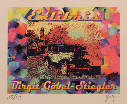 Exlibris by Jürgen Gürtzgen from Germany for Birgit Göbel-Stiegler - 