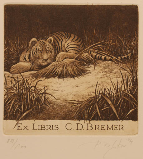 Exlibris by Peter Velikov from Bulgaria for C.D Bremer - Fauna 