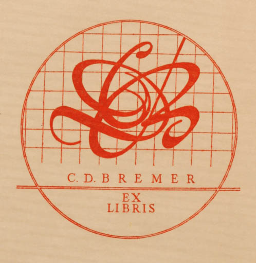 Exlibris by Lembit Löhmus from Estonia for C.D Bremer - Monogram 