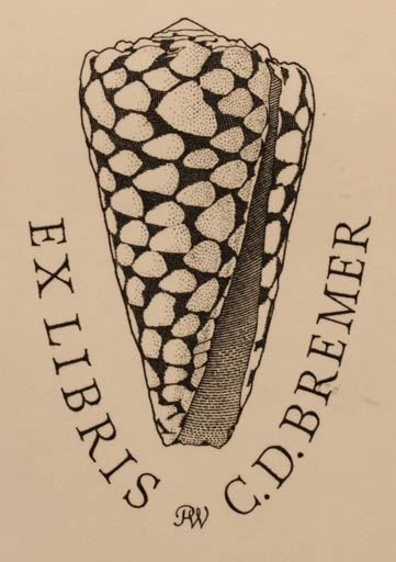 Exlibris by P Welselaar from Netherland for C.D Bremer - 