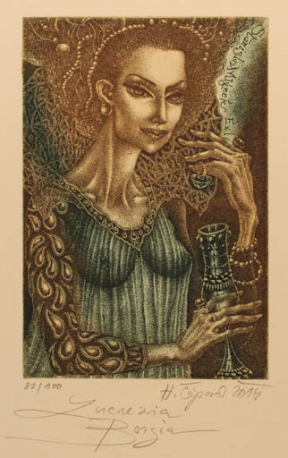 Exlibris by Hana Capova from Czech Republic for Stanislav Mlýnek - Woman 