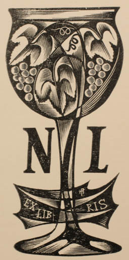 Exlibris by Dr. Otakar Marik from Czech Republic for ? N. L. - Wine 