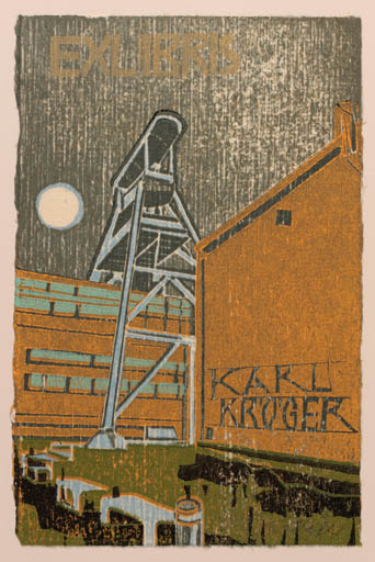 Exlibris by Frank Eissner from Germany for Karl Fridrich Kröger - Architecture 