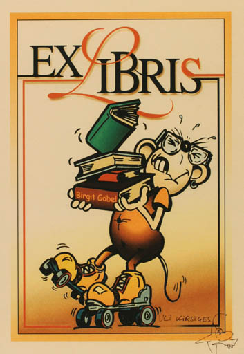 Exlibris by Uli Kirstges from Germany for Birgit Göbel-Stiegler - Book 