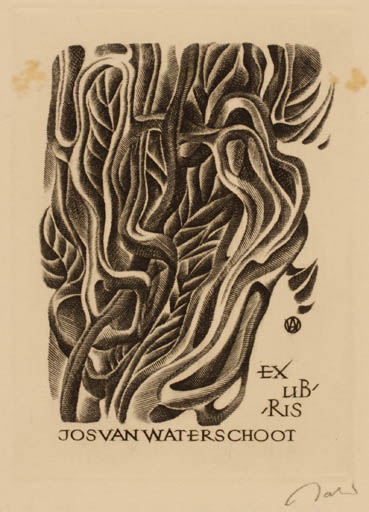 Exlibris by Wojciech Jakubowski from Poland for Jos Van Waterschoot - Abstract 